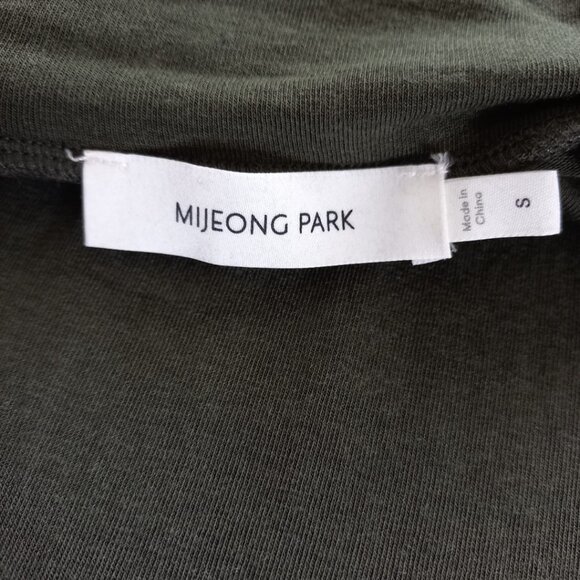 Mijeong Park Olive Green Women’s Top – Long Sleeve Turtleneck Tee, Size S - Picture 5 of 8